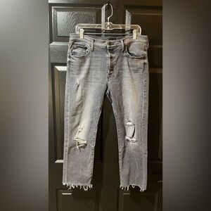 MOTHER The Scrapper Cuff Ankle Fray Jeans
